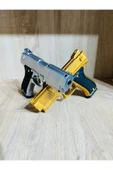 Boncuklu Altın ve Gümüş Renk Boncuk Atan Silah 2 Adet - 4