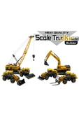 İnşaat Araçları Kepçe Dozer Vinç Forklift Silindir Kar Küreyci 6 Lı Set Oyuncak - 1