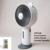 Summer USB Şarjlı El Fanı I Mini Taşınabilir Fan I Yaz Serinleticisi I Vantilatör I Telefon Standlıi - 1
