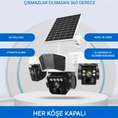 RX95G Solar Güvenlik Kamerası Türkçe 4G Sim Kartlı PTZ Hareketli Gece Görüşlü Güneş Panelli Kamera - 7