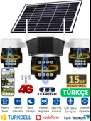 RX95G Solar Güvenlik Kamerası Türkçe 4G Sim Kartlı PTZ Hareketli Gece Görüşlü Güneş Panelli Kamera - 1