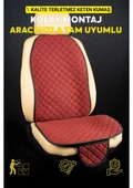 Mitsubishi Lancer Evo X 2007-2016Terletmez Kaymaz Keten Oto Minder Kılıf Komple Set(7Parça) Kırmızı - 2