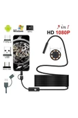 Endoskop 3 İn 1 Yılan Kamera Usb Micro Usb Type-c 20 Metre Sert Kablo - 1
