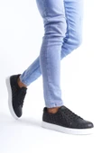 Bağcıklı Cilt Kapitone Desenli Erkek Günlük Sneaker Ayakkabı - 3