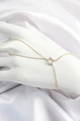 Pirinç Gold Renk Zirkon Taşlı Yıldız Model Şahmeran - 1