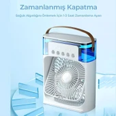 Vantilatör Masaüstü Kablolu Süper Sessiz Fan Su Püskürtmeli Mini El Hava Serinletici Nemlendirici - 4