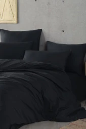 Royal Black Çift Kişilik Ranforce Nevresim Seti thumbnail 7