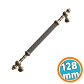 Mobilya Mutfak Çekmece Dolap Dolabı Kulpu Kulbu Kulpları Eskitme Antik Sarı Metal 128 mm thumbnail 1