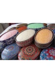Renkli Çiçekler Bir Adet Oval Teneke Kutulu Sabunlu Sabunluk 9x6x3 CM - 5