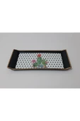 Renkli Çiçekler Kahve Tepsisi Sunum Tepsi 29x12.5 cm - 3