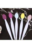 Renkli Çiçekler 2 Adet Dudak Fırçası Peeling Etkili Gözenek Siyah Nokta Temizleyici Fırça - 2
