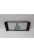 Renkli Çiçekler Kahve Tepsisi Sunum Tepsi 29x12.5 cm - 7