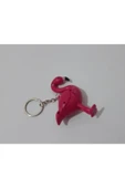 Renkli Çiçekler Anahtarlık Sinyal Işıklı Flamingo Anahtarlık - 5