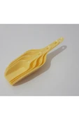 Renkli Çiçekler 4 Lü Plastik Ölçü Küreği Plastik 4 Boy Kürek - 6