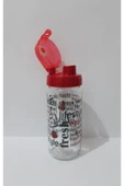 Renkli Çiçekler Cam Suluk 500ml Su Matarası Matara - 3