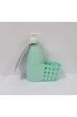 Renkli Çiçekler Sünger Hazneli Plastik Sıvı Sabunluk - 2