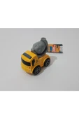 Renkli Çiçekler Mini Oyuncak Iş Makinesi Çek Bırak Mikser 7x4.5x6.5 Cm - 4