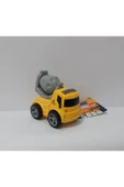 Renkli Çiçekler Mini Oyuncak Iş Makinesi Çek Bırak Mikser 7x4.5x6.5 Cm - 5