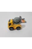 Renkli Çiçekler Mini Oyuncak Iş Makinesi Çek Bırak Mikser 7x4.5x6.5 Cm - 6