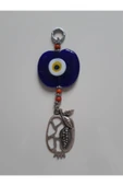 Renkli Çiçekler Plaka Nazarlık Cam Metal Obje Duvar Süs - 1