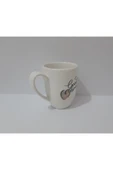 Renkli Çiçekler Porselen Kupa Çay Neskafe Meşrubat Su Kupası - 4