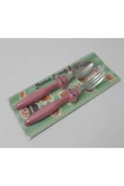 Renkli Çiçekler Bebek Çocuk Için Sevimli Karikatür Çatal Kaşık - 3