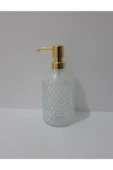 Renkli Çiçekler Sabunluk 450ml Desenli Cam Sıvı Sabunluk - 6