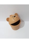 Renkli Çiçekler Kopya - Çocuk Odası Mini Masaüstü Çöp Kovası - 3