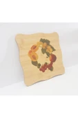 Renkli Çiçekler Desenli Ahşap Nihale 19.5x19.5 CM - 1