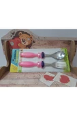 Renkli Çiçekler Sevimli Karikatür Desenli Bebek Çocuk Için Kaşık Çatal - 3
