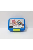 Renkli Çiçekler Beslenme Kabı 19x14x7 CM Okul İçin Bölmeli Beslenme Kutusu - 6