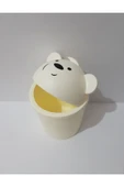 Renkli Çiçekler Kopya - Çocuk Odası Mini Masaüstü Çöp Kovası - 5