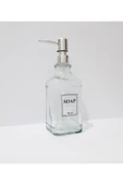 Renkli Çiçekler 500 ML Kare Cam Sıvı Sabunluk - 1