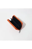 Renkli Çiçekler Kadın Cüzdan  12.5x8.5 CM Turuncu Renk Kedi Desenli Kadın Cüzdanı - 5