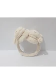 Renkli Çiçekler Peluş Kulaklık Tavşan Figürlü Çocuk Kulaklığı - 2