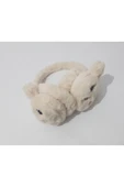 Renkli Çiçekler Peluş Kulaklık Tavşan Figürlü Çocuk Kulaklığı - 3