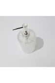 Renkli Çiçekler 400ml  Gümüş Renk Kapaklı Cam Sıvı Sabunluk - 5