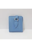 Renkli Çiçekler Kadın Cüzdan 12x10 CM Açık Mavi Renk Kadın Cüzdanı - 2