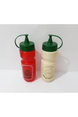 Renkli Çiçekler Ketçap Mayonez Şişesi 650ml 2 Adet - 2