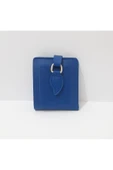 Renkli Çiçekler Kadın Cüzdan 12x10 CM Koyu Mavi Renk Kadın Cüzdanı - 2