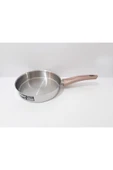 Renkli Çiçekler 20 CM Çelik Tava Yemek Isıtma ve Sos Tavası - 7