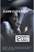 Renkli Çiçekler Dijital Led Çalar Saat Büyük Ekran Sıcaklık Göstergesi Alarm Tarih Saat - 5