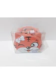 Renkli Çiçekler Metal Kedi Figürlü Kumbara - 6