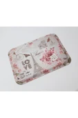 Renkli Çiçekler Melamin Çay Tepsi 33.5x23.5 CM Melamin Çay Kahve Sunum Tepsisi - 6