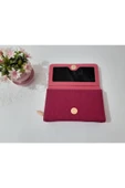 Renkli Çiçekler Kadın Cüzdan Kullanışlı Kırmızı Renk Kadın Cüzdanı 17x10x5 Cm - 2