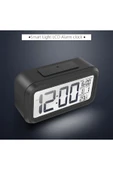 Renkli Çiçekler Dijital Led Çalar Saat Büyük Ekran Sıcaklık Göstergesi Alarm Tarih Saat - 2