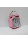 Renkli Çiçekler Saat Masa Saati Kare Mini Çalar Saat - 4