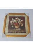 Renkli Çiçekler Çerçeveli Resim Tablo Ev Için Dekorasyon 31.5x31.5 Cm - 2
