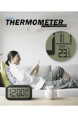 Renkli Çiçekler Dijital Led Çalar Saat Büyük Ekran Sıcaklık Göstergesi Alarm Tarih Saat - 6