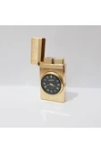 Renkli Çiçekler Metal Saatli Çakmak Cep Saati ve Çakmak 7x3.5x1 CM - 3